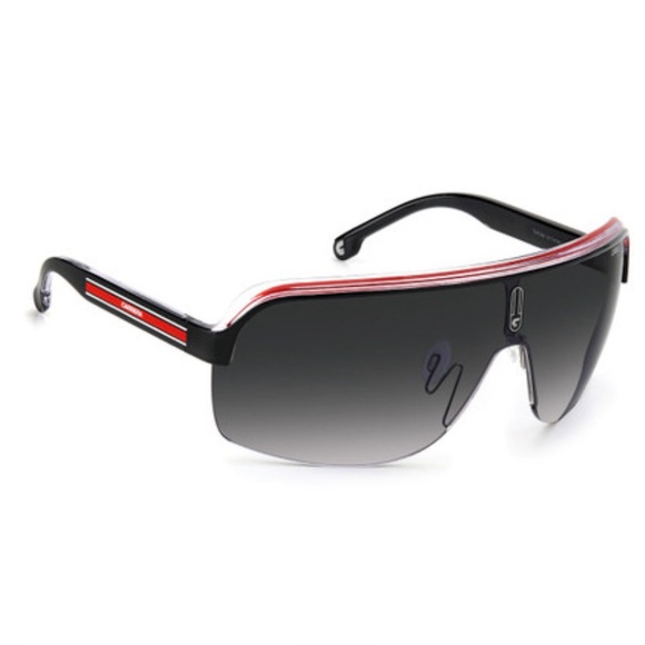 Carrera Topcar 1/N T40 Black Red men's shield sunglasses - Picture 4 of 10